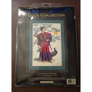 Dimensions Gold Collection 3881 "The Mighty Samurai", Cross Stitch Kit, Sealed‎